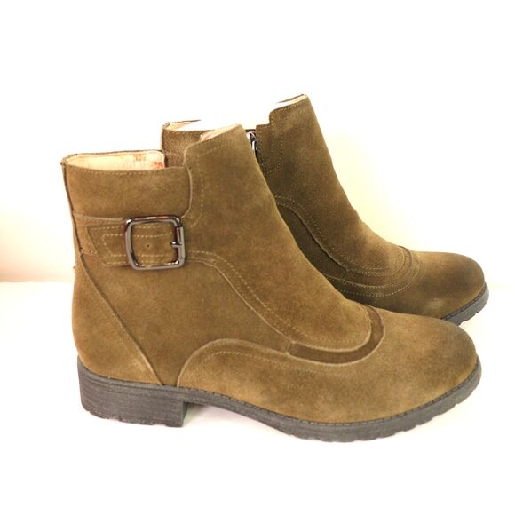 Bernie Mev Khaki Suede Booties 40 - Picture 1 of 8